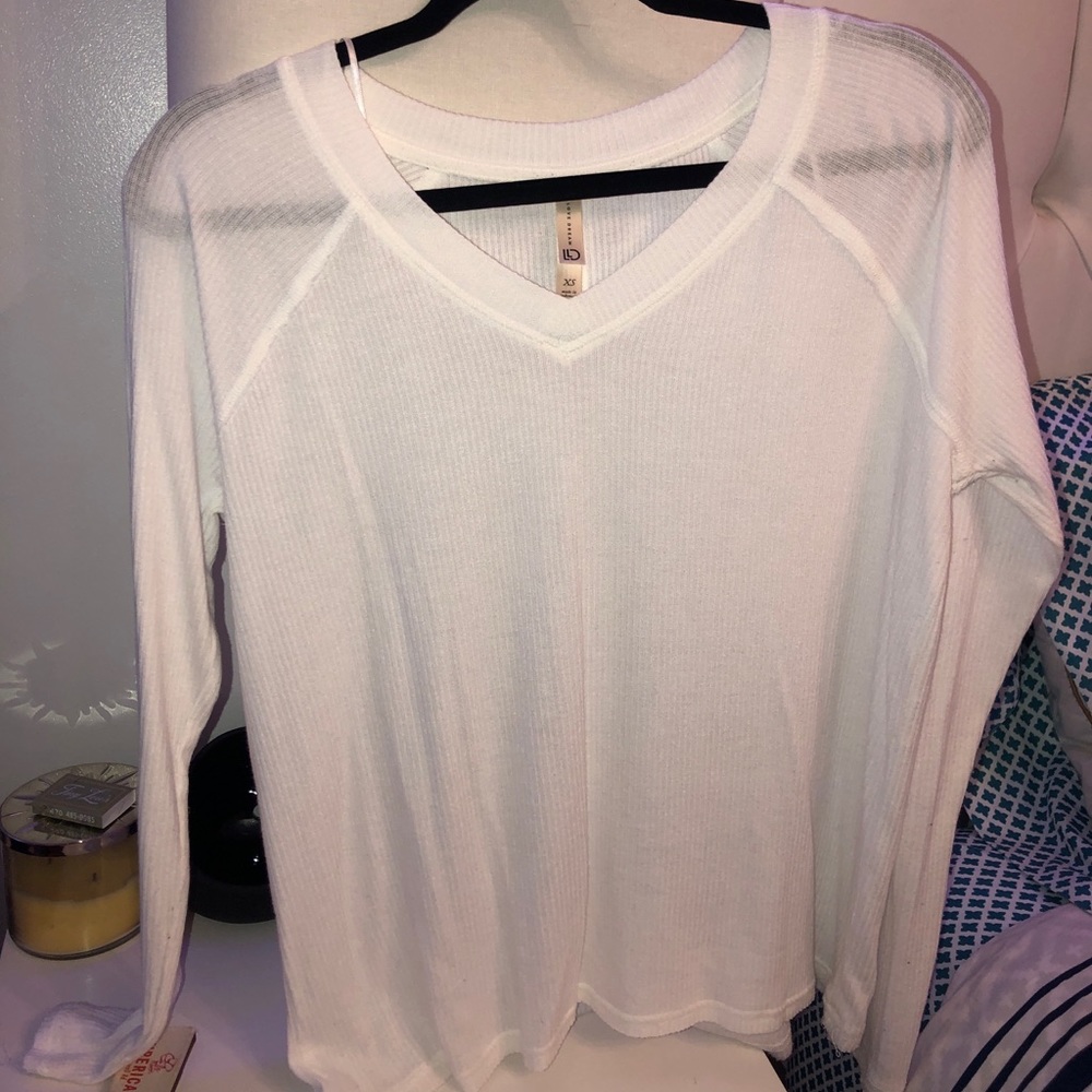 White Long Sleeve Top